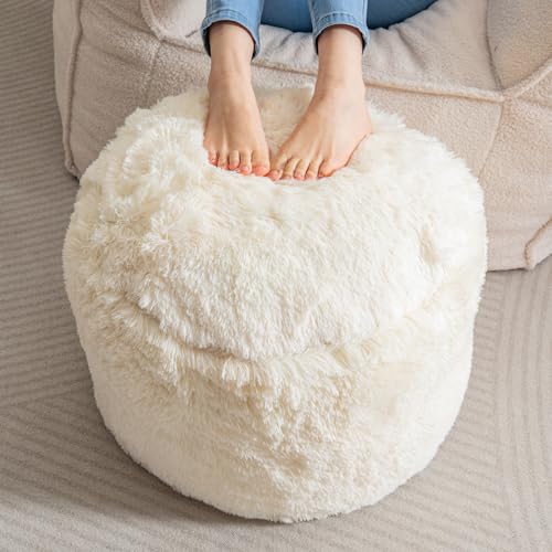 Round Stuffed Pouf Ottoman