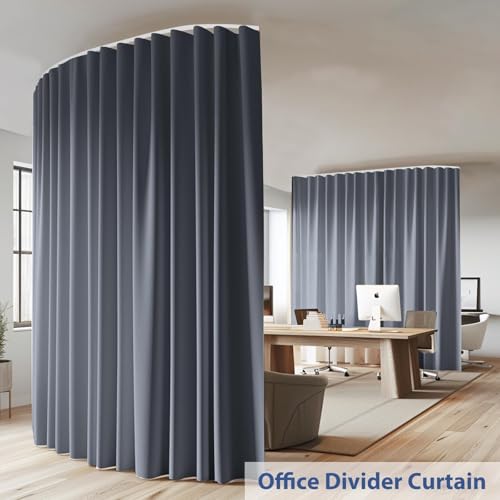 Room Divider Ceiling Mounted Curtains Track Sets Extra Wide Blackout Curtain Flexible Tracks for Bedroom Privacy Partition Separator