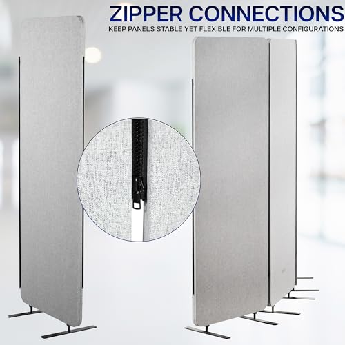 Freestanding 145 x 66 inch Privacy Panel System (6 Count)