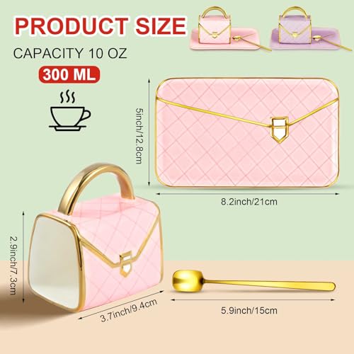 2 Set Coffee Mug Elegant Handbag Shaped Cup (2 Count)