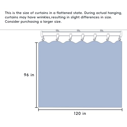 Room Divider Curtains with Flexible Ceiling Curtain Tracks Set