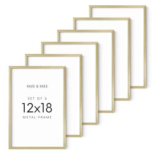 12x18 Gold Metal Picture Frames (6 Count)