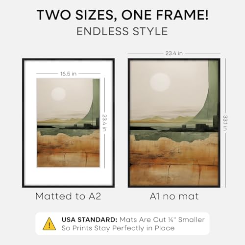 A1 Black Oak Poster Frame