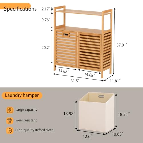 Tilt Out Laundry Hamper with Shelves