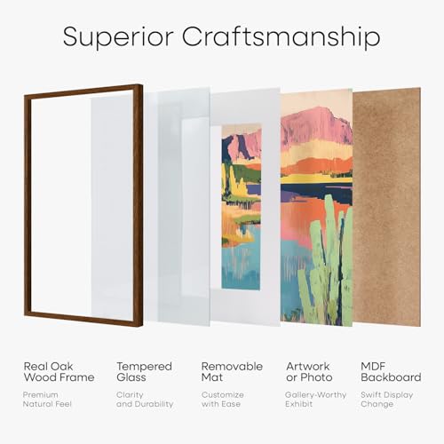 13x19 Brown Oak Picture Frame