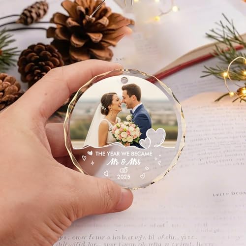 Personalized First Christmas Married Ornaments 2025