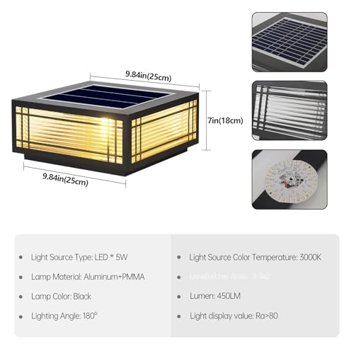 Solar Post Lights for Outdoor Lamp Post Pillar Lamps