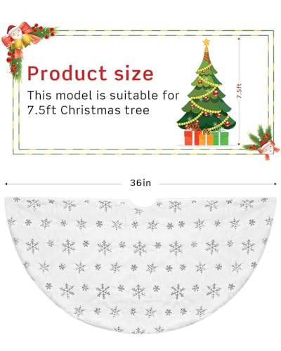 36 Inches Faux Fur Christmas Tree Skirt
