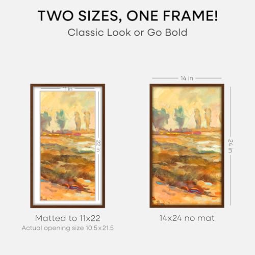14x24 Brown Oak Picture Frame (2 Count)
