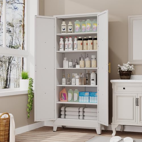 75.2" Tall Metal Kitchen Pantry Storage Cabinet