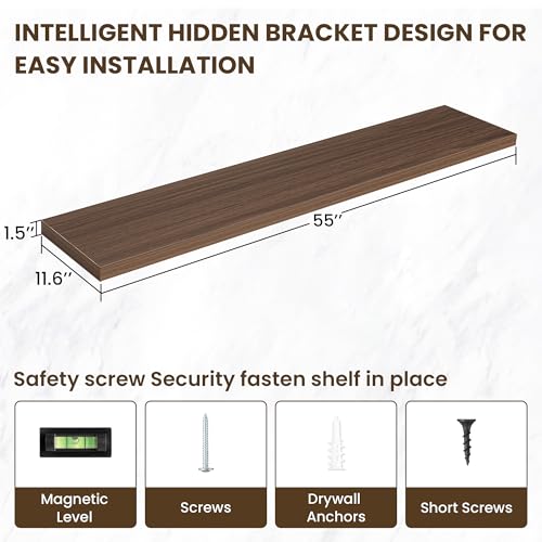 55 Inch Floating Shelves