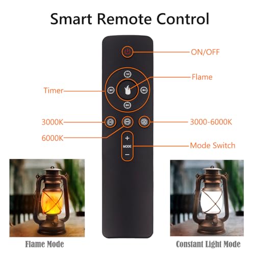 USB Rechargeable Lanterns 2 Pack with Remote Control 4 Modes Lights (2 Count)