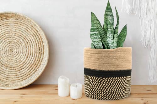 Woven Cotton Rope Plant Basket for 11" Flower Pot