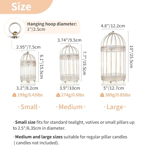 Decorative Candle Lanterns White (3 Count)