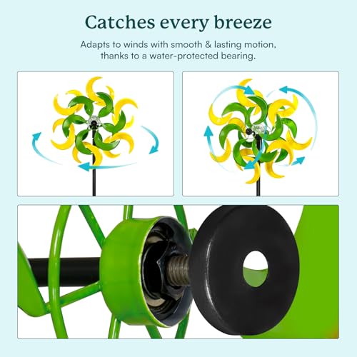 87" Wind Spinner Outdoor with Solar Light