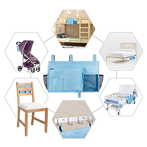 Bedside Caddy Hanging Bed Organizer Storage Bag Pocket for Bunk and Hospital Beds