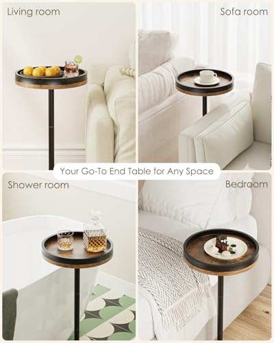Drink Table Round Side Table for Small Spaces