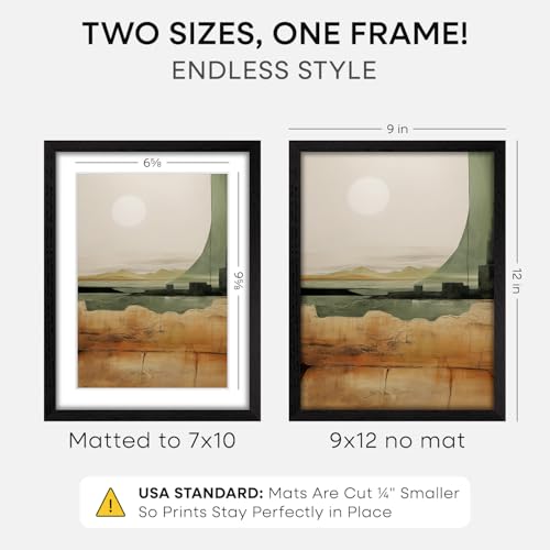 9x12 Black Oak Picture Frame