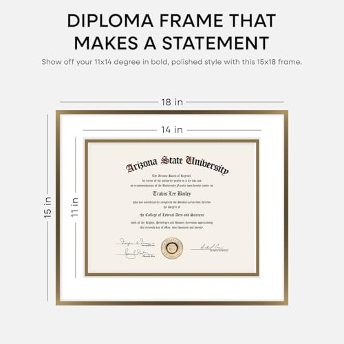 15x18 Bronze Diploma Frame (2 Count)
