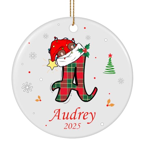 Personalized Christmas Ornaments with Initial Name