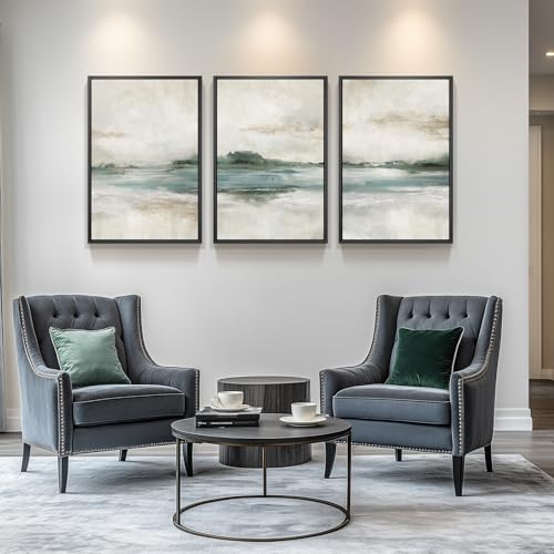 Large Framed Abstract Nature Landscape Wall Art for Living Room