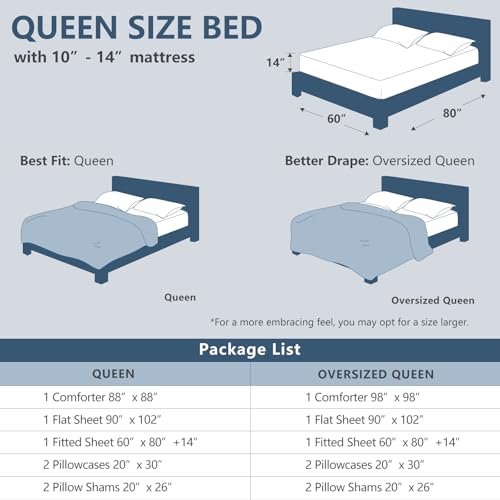 Queen Comforter Set 88"x88" Oatmeal
