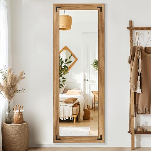 Wood Framed Full Length Mirror for Wall