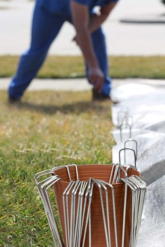 Ashman Galvanized Garden Stakes Landscape Staples and Fence Stake