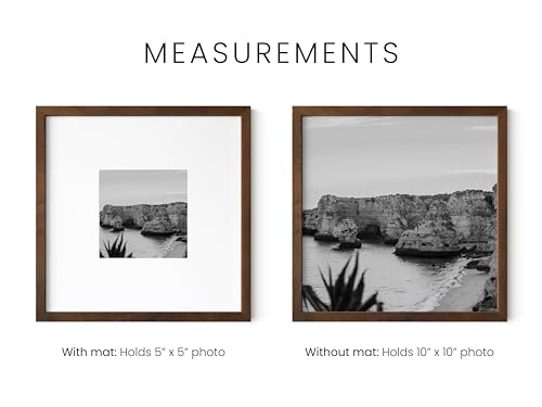Walnut Oak Wood 10x10 Picture Frames (4 Count)