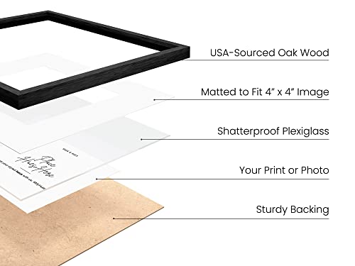 Black Oak Wood 8x8 Picture Frames