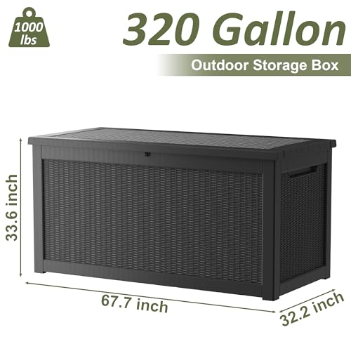 320 Gallon Outdoor Storage Box Waterproof