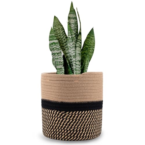 Woven Cotton Rope Plant Basket for 11" Flower Pot