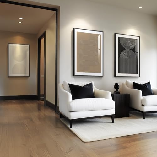 Framed Boho Neutral Abstract Wall Art for Living Room (3 Count)