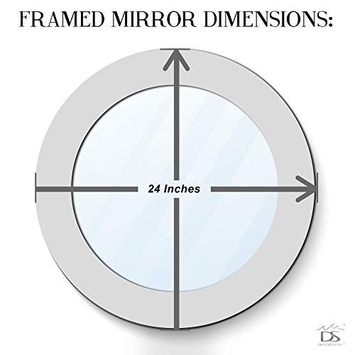 24" Round Rainbow Mosaic Wall Mirror