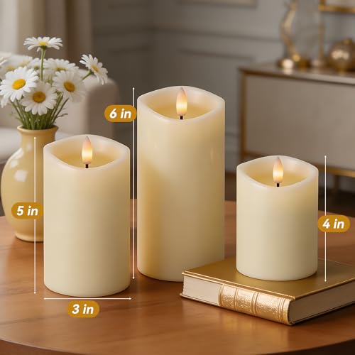 Ivory Real Wax LED Rechargeable Flameless Battery (3 Count)