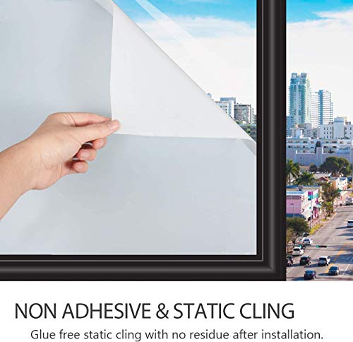 White Frosted Glass Window Privacy Film (19.175 Sq Ft)