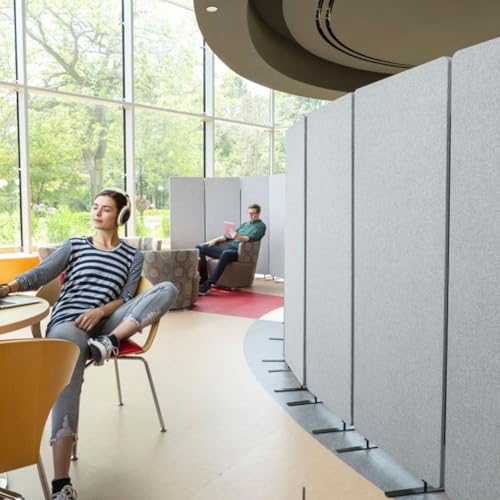 Stand Up Desk Store ReFocus Freestanding Noise Reducing Acoustic Room Wall Divider Office Partition