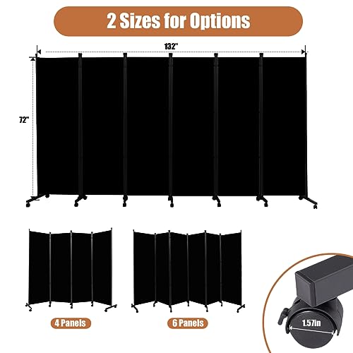 Room Divider 6FT Tall Folding Privacy Screens