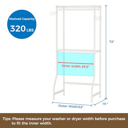 Laundry Organizer Shelves Over the Washer and Dryer Storage Shelf
