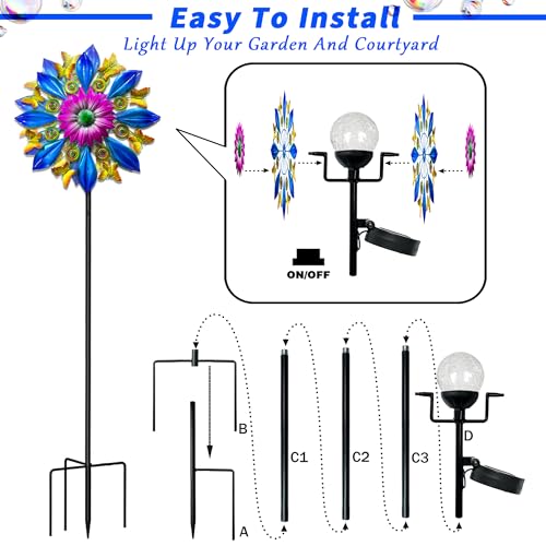 60 in Large Wind Spinners Outdoor