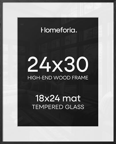 24x30 Black Oak Picture Frame