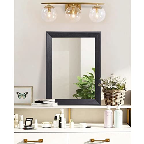 Black Mirrors for Wall Rectangle Wood Framed Large