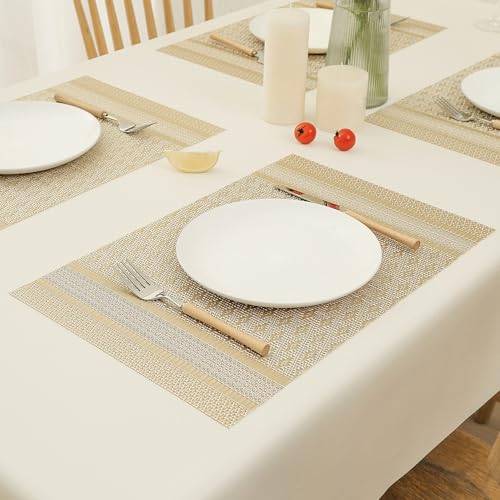 Stardust Yellow Placemats Set of 4 (4 Count)