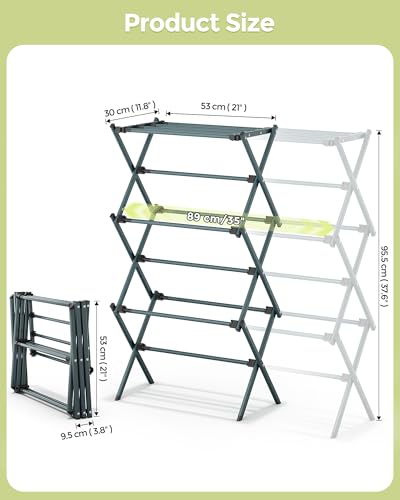 3 Tier Foldable Clothes Drying Rack