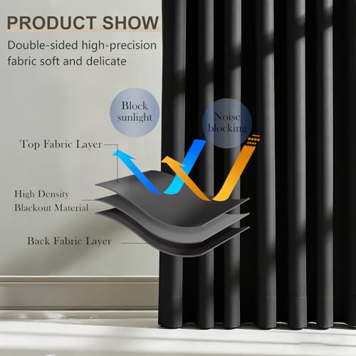 Room Divider Blackout Curtain Track Curtains Wall Dividers Panels Screen for Living Rooms Bedroom Office Privacy Partition Separation