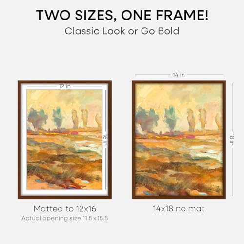 14x18 Brown Oak Picture Frame (3 Count)