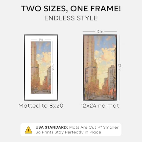 12x24 Black Picture Frame (3 Count)