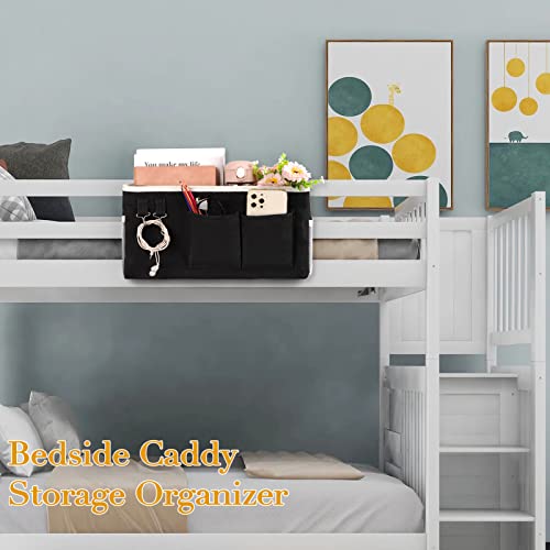Bedside Caddy Bedside Storage Bag for Headboards (2 Count)