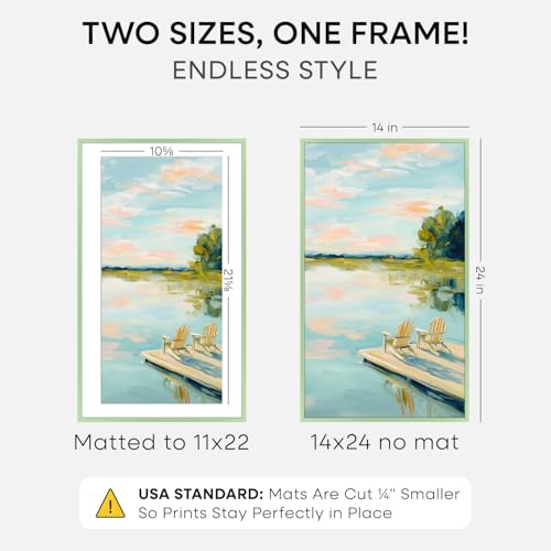 14x24 Green Picture Frame