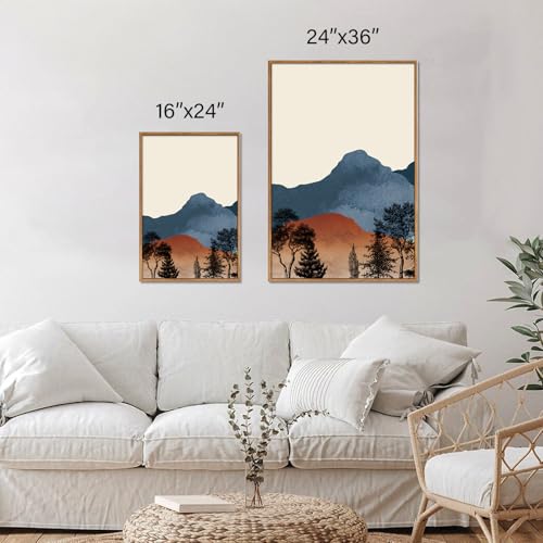 Boho Mountain Framed Canvas Wall Art Set of 3 (3 Count)